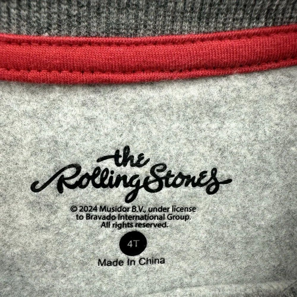 Kids Unisex Rolling Stones Christmas Size 4T NWT Soft Inside Gray Christmas